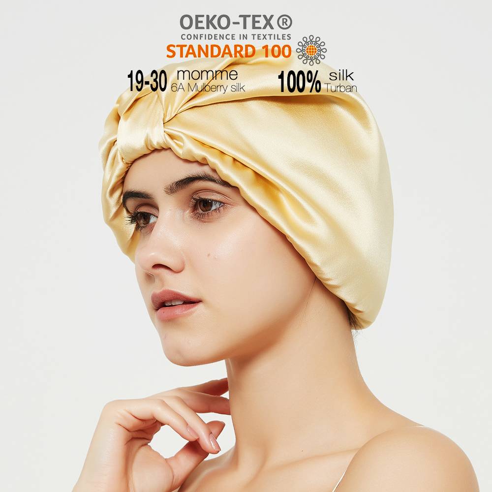 Custom 100% Pure Mulberry Silk Turban Comfortable Silk Cap